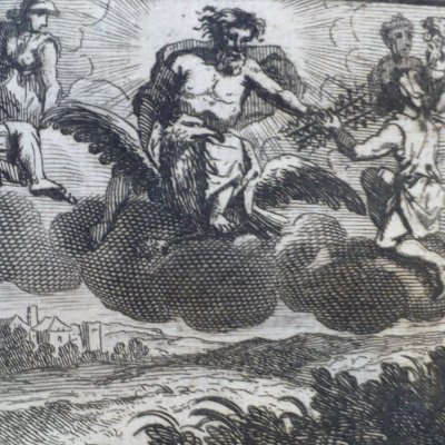 Jupiter and the thunders (Fables by La Fontaine, 1678, 3eP) - Chauveau