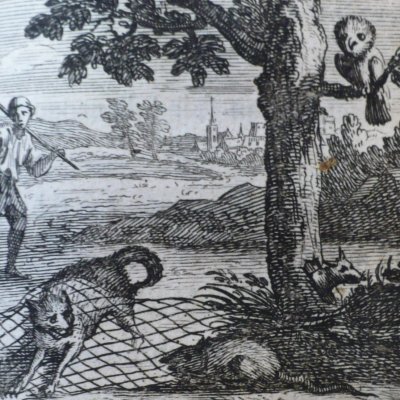 Le chat et le rat (Fables de La Fontaine, 1678, 3eP) - Chauveau