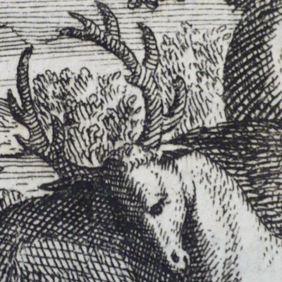 Le cerf malade (Fables de La Fontaine, 1694) - atelier de Chauveau