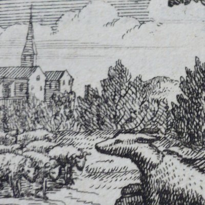 Le loup et le renard (Fables de La Fontaine, 1694) - atelier de Chauveau