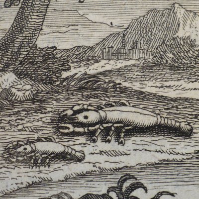L’écrevisse et sa fille (Fables de La Fontaine, 1694) - atelier de Chauveau