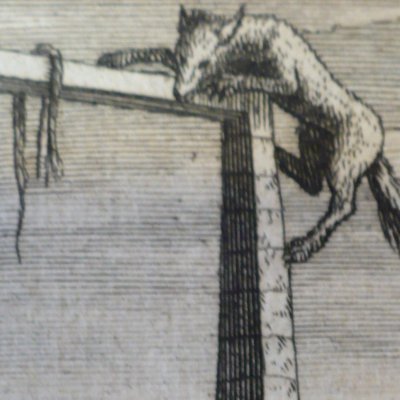 Le renard anglais (Fables de La Fontaine, 1694) - atelier de Chauveau