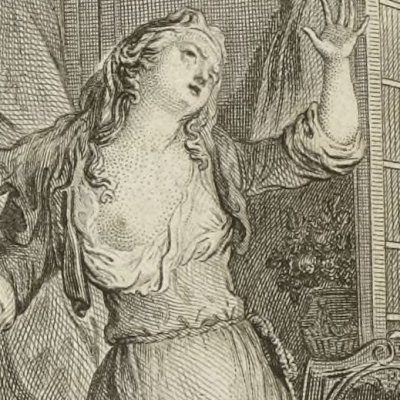Despair of the Portuguese nun (Dorat, Lettres..., The Hague, 1771)