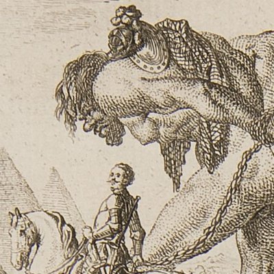 Astolphe vainqueur de Caligorant (Roland furieux, Alm Berlin 1772) - Chodowiecki