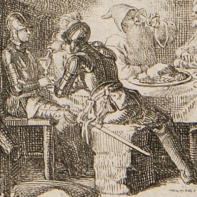 Olivier guéri par un ermite (Roland furieux, Alm. Berlin 1772) - Chodowiecki
