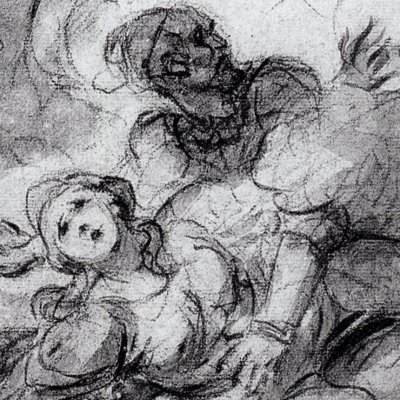 Sacripant interrompu alors qu’il allait violer Angélique - Fragonard