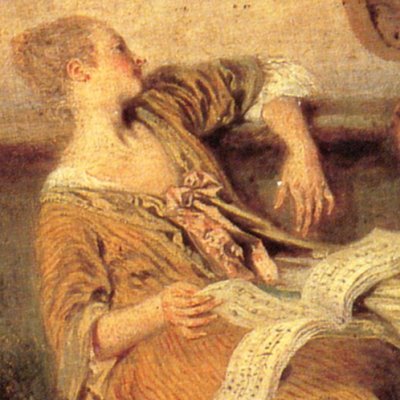 La leçon de chant - Watteau
