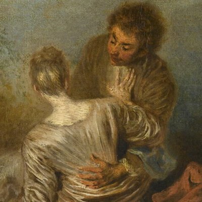 Le faux-pas - Watteau