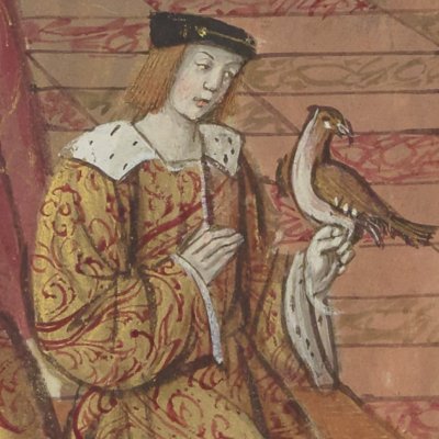 Pénélope, Laerte & Télémaque (Epîtres d’Ovide, trad. Saint-Gelais, Fr 874, F8v)