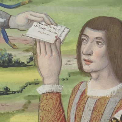 Phèdre et le messager (Epîtres d’Ovide, trad. Saint-Gelais, Fr 874, F29)