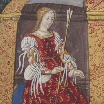 Phèdre part à la chasse (Epîtres d’Ovide, trad. Saint-Gelais, Fr 874, F31-32)