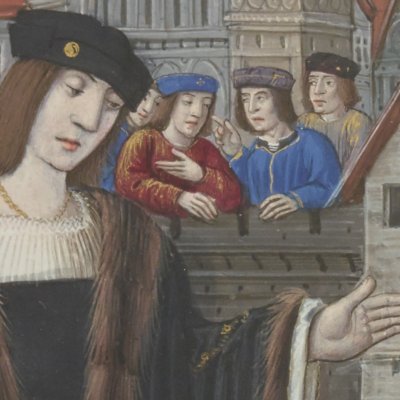 Léandre et le messager (Epîtres d’Ovide, trad. Saint-Gelais, Fr 874, F119v)