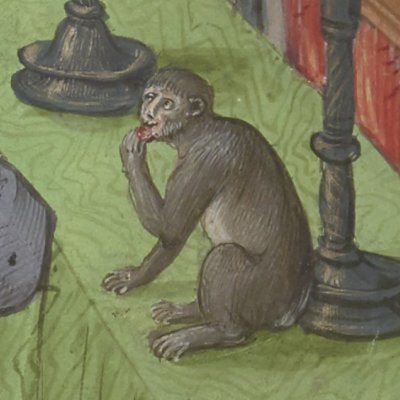 Héro se lamentant (Epîtres d’Ovide, trad. Saint-Gelais, Fr 874, F132v)
