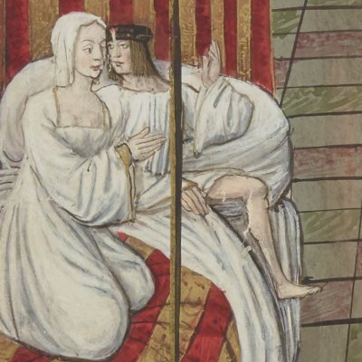 Les Danaïdes tuant leurs maris (Epîtres d’Ovide, trad. Saint-Gelais, Fr 874, F170v)