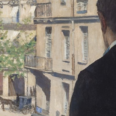 Jeune homme à la fenêtre (le frère de l’artiste) - Caillebotte
