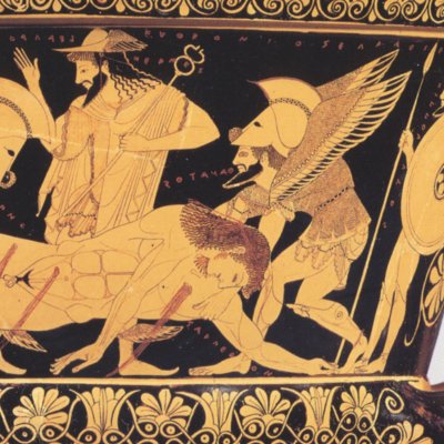 Sarpédon enlevé par le Sommeil et la Mort - Euphronios