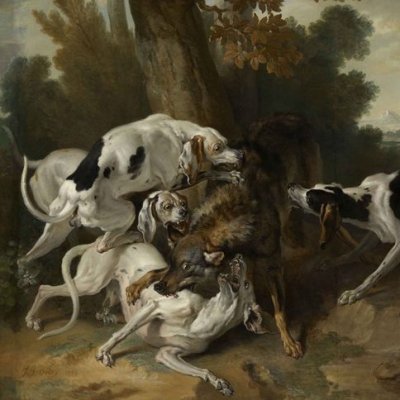 Hallali du loup - Oudry