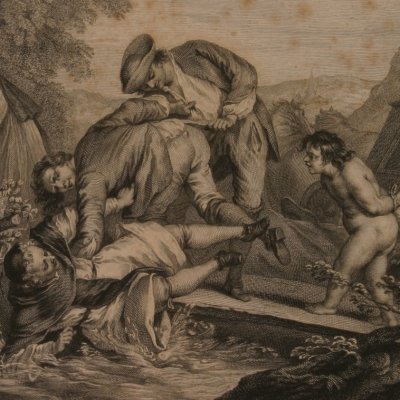 Ragotin pousse à l’eau le père Giflot - Surugue d’après Pater