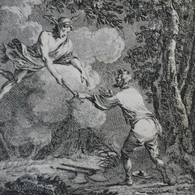 Le bûcheron et Mercure à M. Le C. D. B. - (Fables de La Fontaine, Didot, 1787)