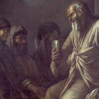 Socrate sur le point de boire la ciguë - Salvator Rosa