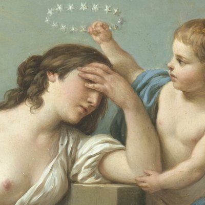 L’Amour des Arts console la Peinture des écrits de ses ennemis - Lagrenée