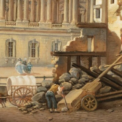 Dégagement de la colonnade du Louvre, démolition des vestiges de l'ancien hôtel du Petit Bourbon - Pierre-Antoine Demachy