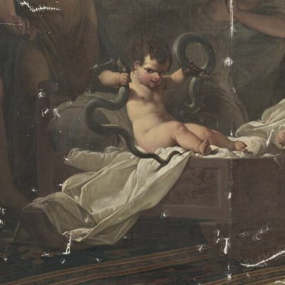 Hercule enfant étouffant des serpents (version de 1785) - Taraval