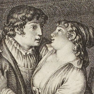 Héloïse et Abélard à l’étude (Lettres…, t1) - N. Le Mire d’après Moreau le Jeune
