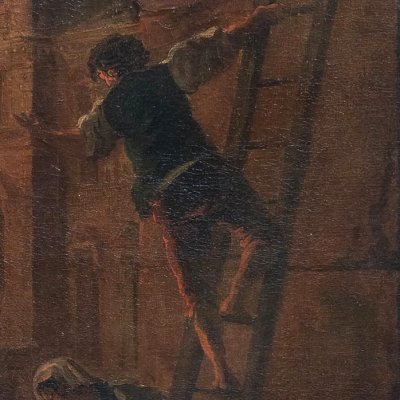 L’incendie de l’Opéra vu d’une croisée de l’Académie de peinture - Hubert Robert