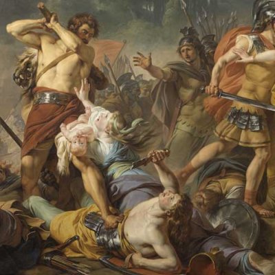 Le combat des Romains et des Sabins est interrompu par les Sabines - Vincent