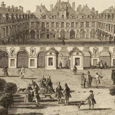 Le Palais-Royal vu depuis le Jardin en 1752 - Jacques Rigaud