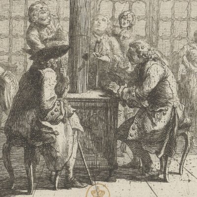 Les Nouvellistes - Gabriel de Saint-Aubin