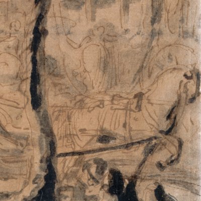 Vue du boulevard - Gabriel de Saint-Aubin