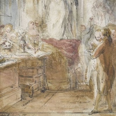 La boutique de Mlle Saint-Quentin, marchande de modes - Gabriel de Saint-Aubin