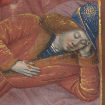 René endormi, Désir lui apparaît en Songe (Livre du Cœur d’Amour épris, fr24399)