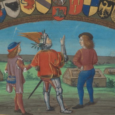 Blasons des amants célèbres (Livre du Cœur d’Amour épris, fr24399)