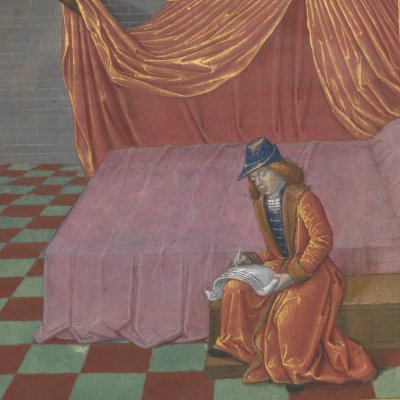 René d’Anjou écrit le récit de son rêve (Livre du Cœur d’Amour épris, fr24399)