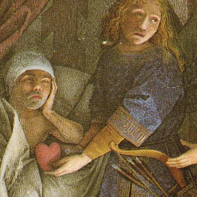 René rêve qu’Amour donne son cœur à Désir (L. du Cœur d’Amour épris) - B. d’Eyck