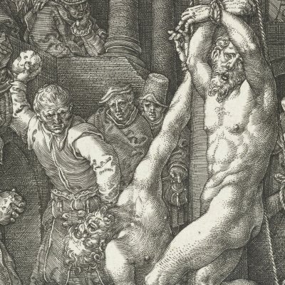 « Et ils furent lapidés par le peuple » (Histoire de Suzanne) - H. Aldegrever