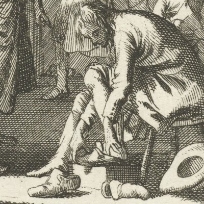 Le cordonnier (De Schoen maaker, Livre des métiers, 1694) - Luyken