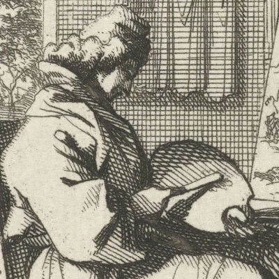 Le peintre (De Schilder, Livre des métiers, 1694) - Luyken