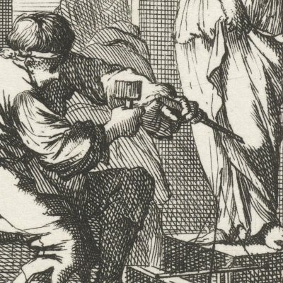 Le sculpteur (De Beelhouwer, Livre des métiers, 1694) - Luyken