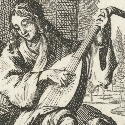 Le musicien (De Musikant, Livre des métiers, 1694) - Luyken