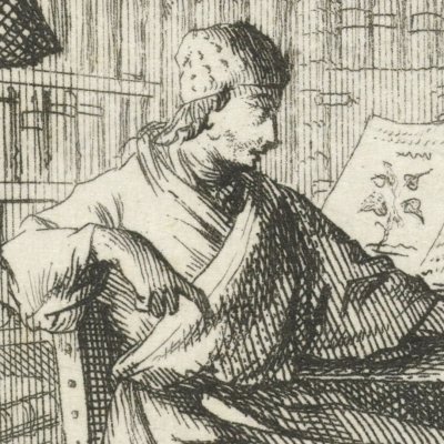 Le médecin (De Docter, Livre des métiers, 1694) - Luyken