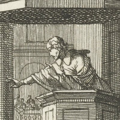 Le prédicateur (De Leeraar, Livre des métiers, 1694) - Luyken