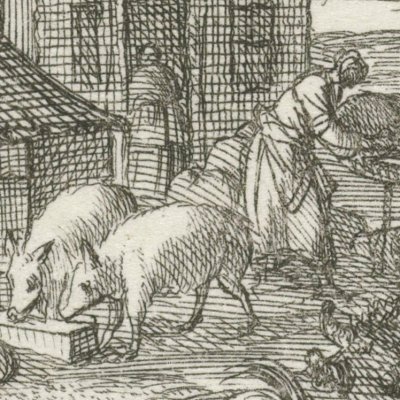 Le paysan (De Landman, Livre des métiers, 1694) - Luyken