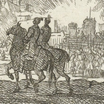 Le militaire (De Krygs man, Livre des métiers, 1694) - Luyken