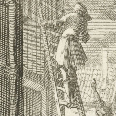 Le plombier (De Lootgieter, Livre des métiers, 1694) - Luyken