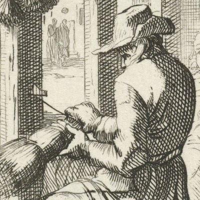 Le brossier (De Beesem maaker, Livre des métiers, 1694) - Luyken