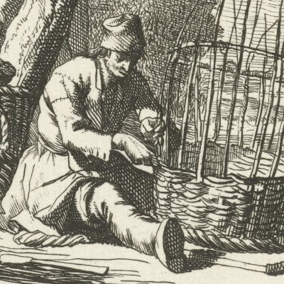 Le vannier (De Mandemaaker, Livre des métiers, 1694) - Luyken
